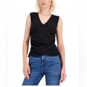 🆕INC Women's Ruched V-Neck Crossover Top, Small